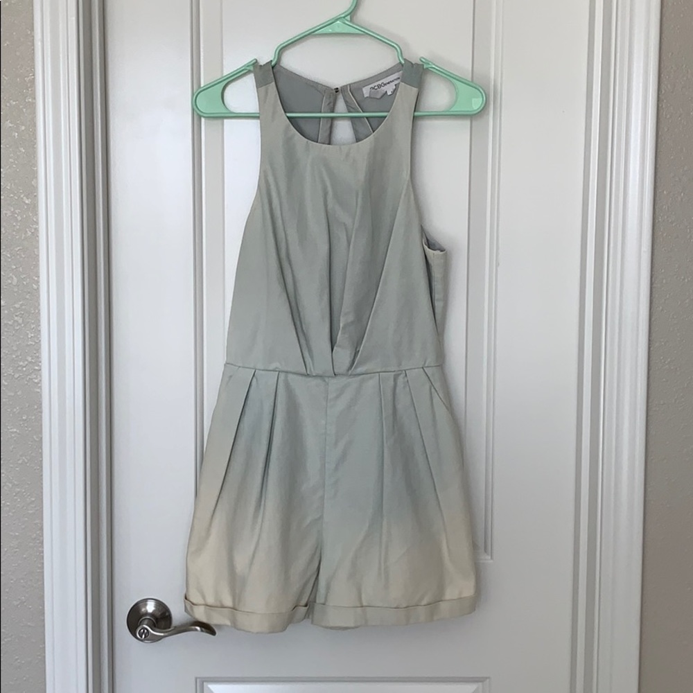 BCBG denim romper